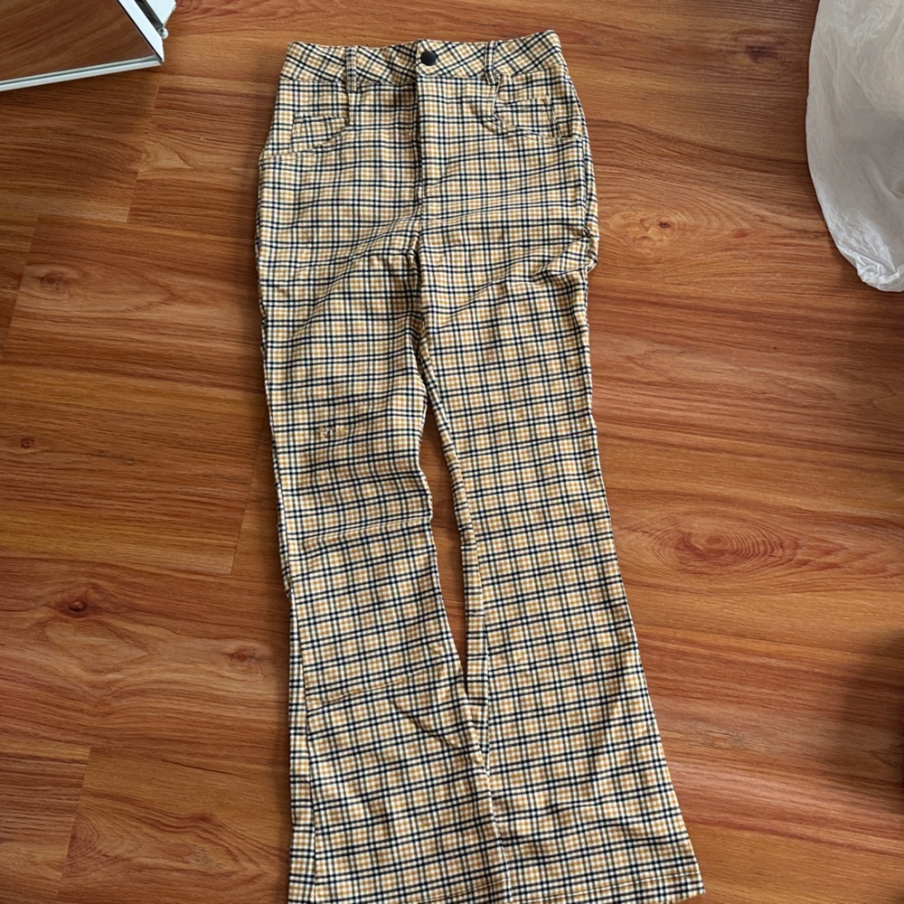 Men's Yellow Plaid Pants